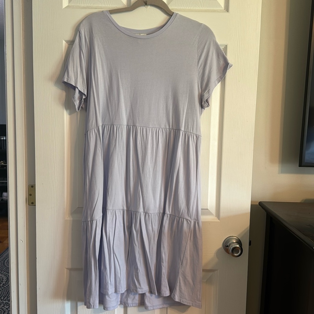 Jcrew tiered tshirt dress size large